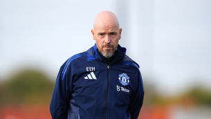 <p>Erik ten Hag has a number of absentees to deal with in Istanbul. Pic: Martin Rickett/PA</p>