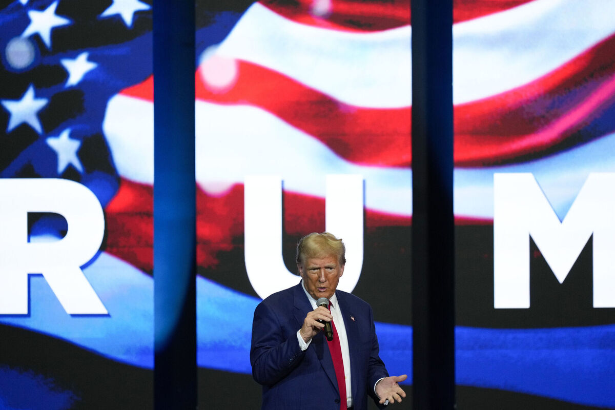 Republican presidential nominee former President Donald Trump speaks during a faith town hall with Georgia Lt. Gov. Burt Jones at Christ Chapel Zebulon on Wednesday Picture: AP Photo/Julia Demaree Nikhinson Republican presidential nominee former President Donald Trump speaks during a faith town hall with Georgia Lt. Gov. Burt Jones at Christ Chapel Zebulon on Wednesday Picture: AP Photo/Julia Demaree Nikhinson