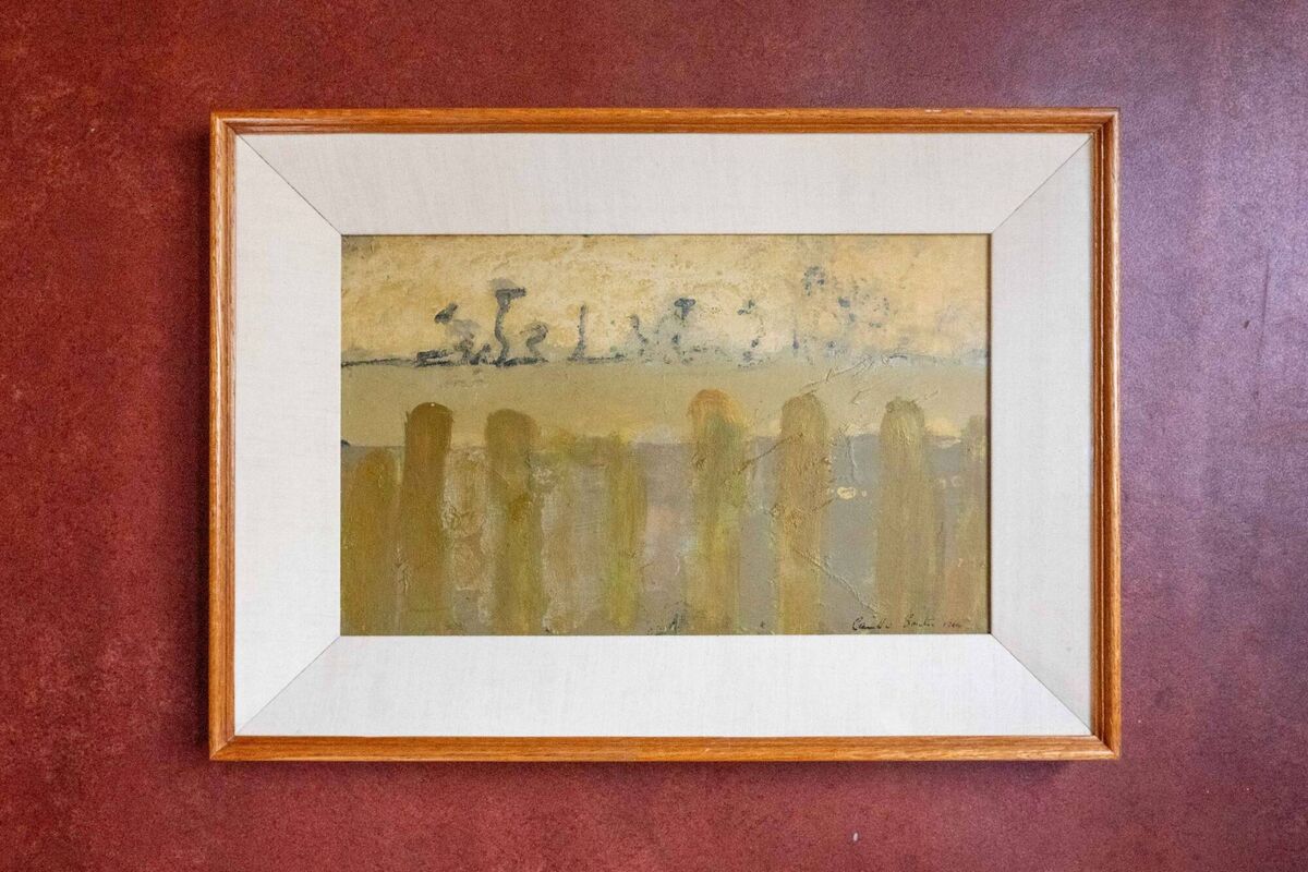 Winter Evening, Calary (1964) by abstract and landscape artist Camille Souter. Winter Evening, Calary (1964) by abstract and landscape artist Camille Souter.