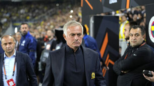 Jose Mourinho was sent off against his former side (Francisco Seco/AP)