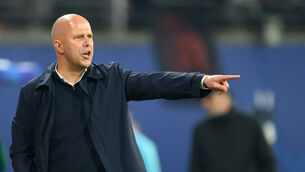 <p>Liverpool manager Arne Slot gestures on the touchline during the UEFA Champions League group stage match at the RB Arena in Leipzig, Germany. Picture date: Wednesday October 23, 2024.</p>