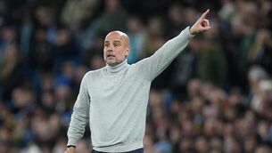 <p>Pep Guardiola recognises his team are in a battle this season (Martin Rickett/PA)</p>