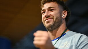 <p>Leinster and Ireland captain Caelan Doris is looking forward to kicking off the November fixtures under ligths against New Zealand.Pic: Brendan Moran/Sportsfile</p>
