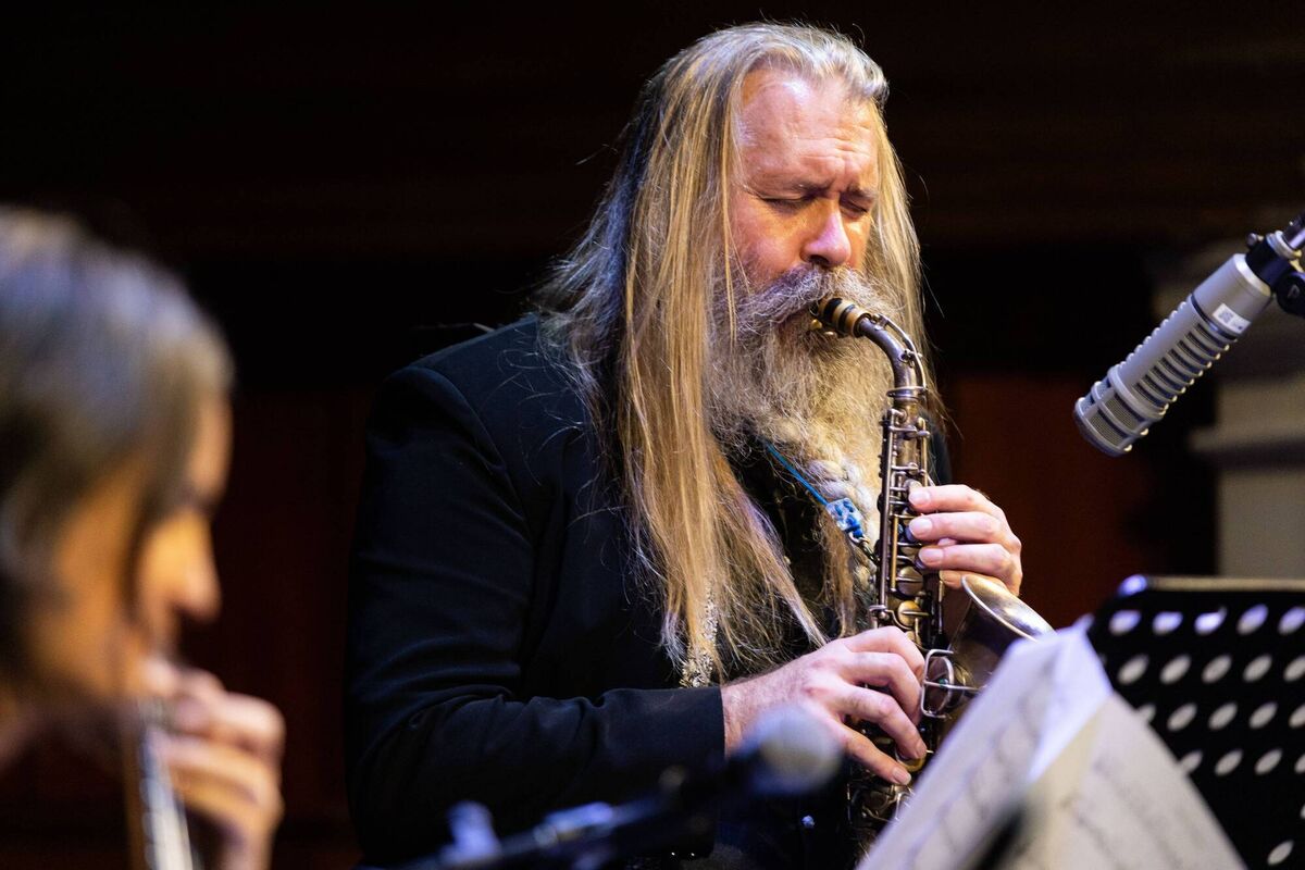  Zsófia Boros and Trygve Seim in Triskel for the Guinness Cork Jazz Festival. Picture: Darragh Kane 