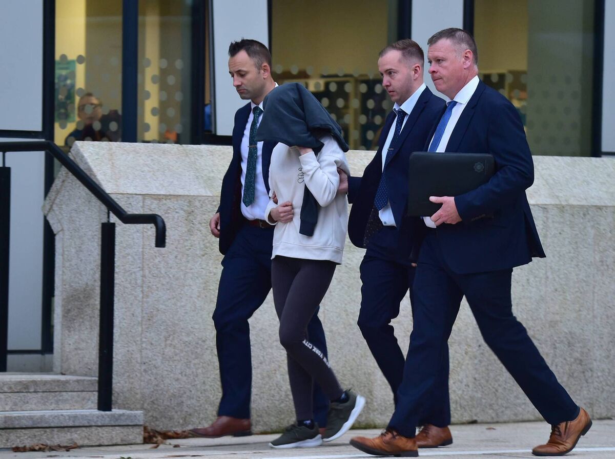 Jane Corcoran leaving Wexford Courthouse on Tuesday evening. 