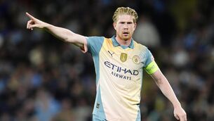 <p>Kevin De Bruyne is on the sidelines through injury (Nick Potts/PA)</p>