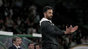 <p>UP IN THE AIR: Sporting's head coach Ruben Amorim, who Manchester United have expressed an interest in hiring. Picture: AP Photo/Ana Brigida</p>