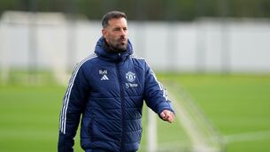 <p>RUUD OPERATOR: Manchester United assistant manager Ruud van Nistelrooy during a training session at Carrington Training Ground, Manchester. Pic: Martin Rickett/PA Wire.</p>
