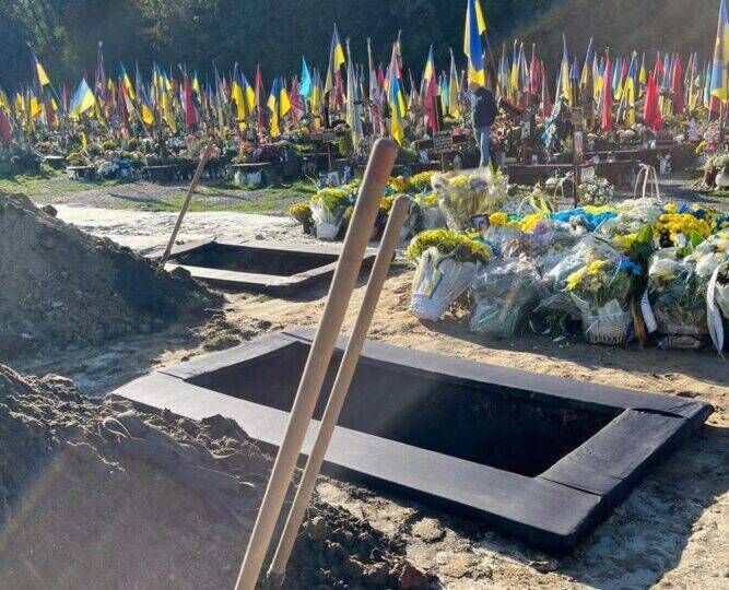 The non-profit 'What About Us' music organisation also visited a graveyard in Lviv.