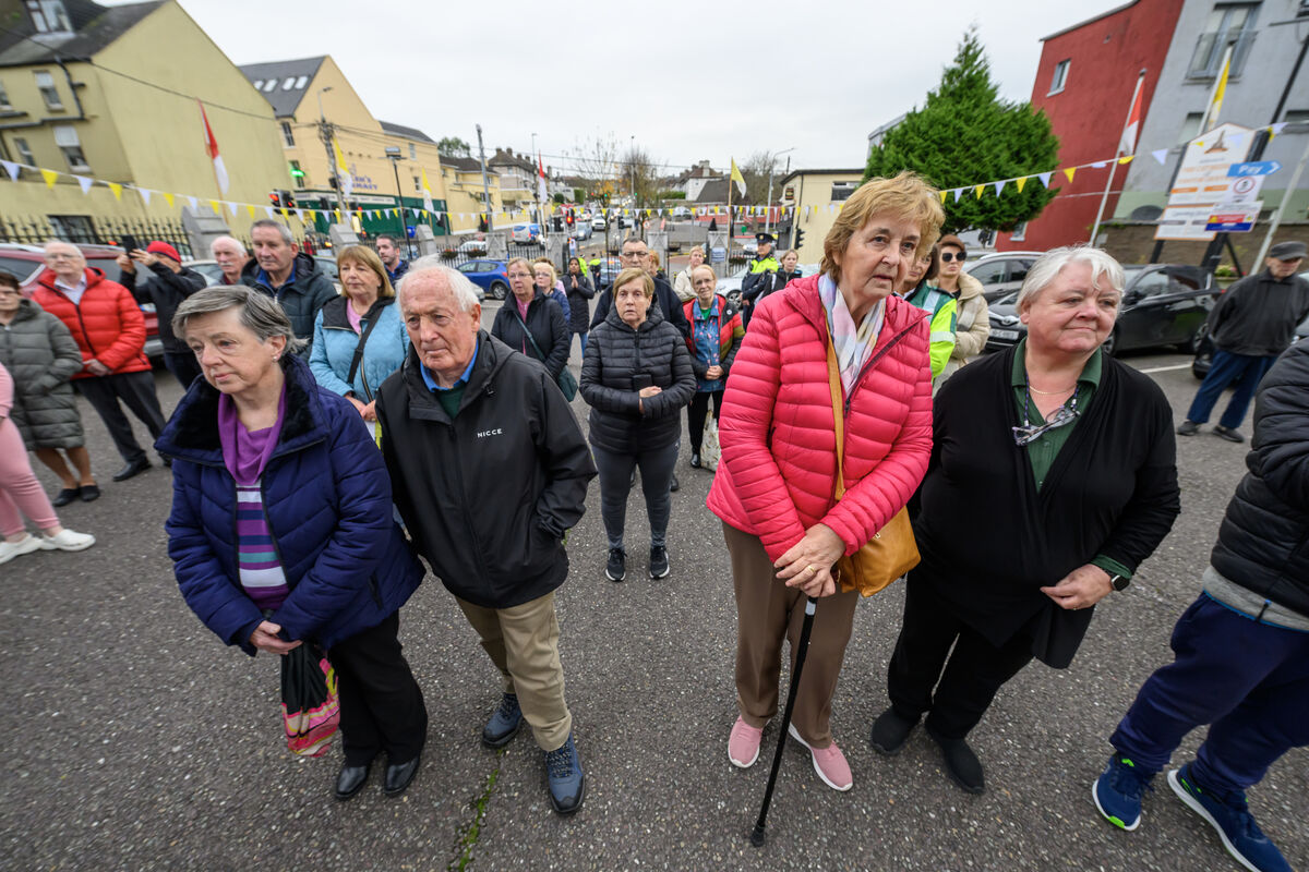 Members of the public arriving at the North Cathedral in Cork where the faithful have been venerating the relics of St Bernadette of Lourdes. Picture: Dan Linehan