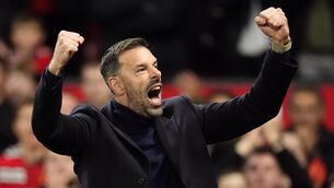 <p>DUTCH DELIGHT: Manchester United interim manager Ruud van Nistelrooy during the Carabao Cup fourth round match at Old Trafford, Manchester. Pic: Nick Potts/PA Wire.</p>