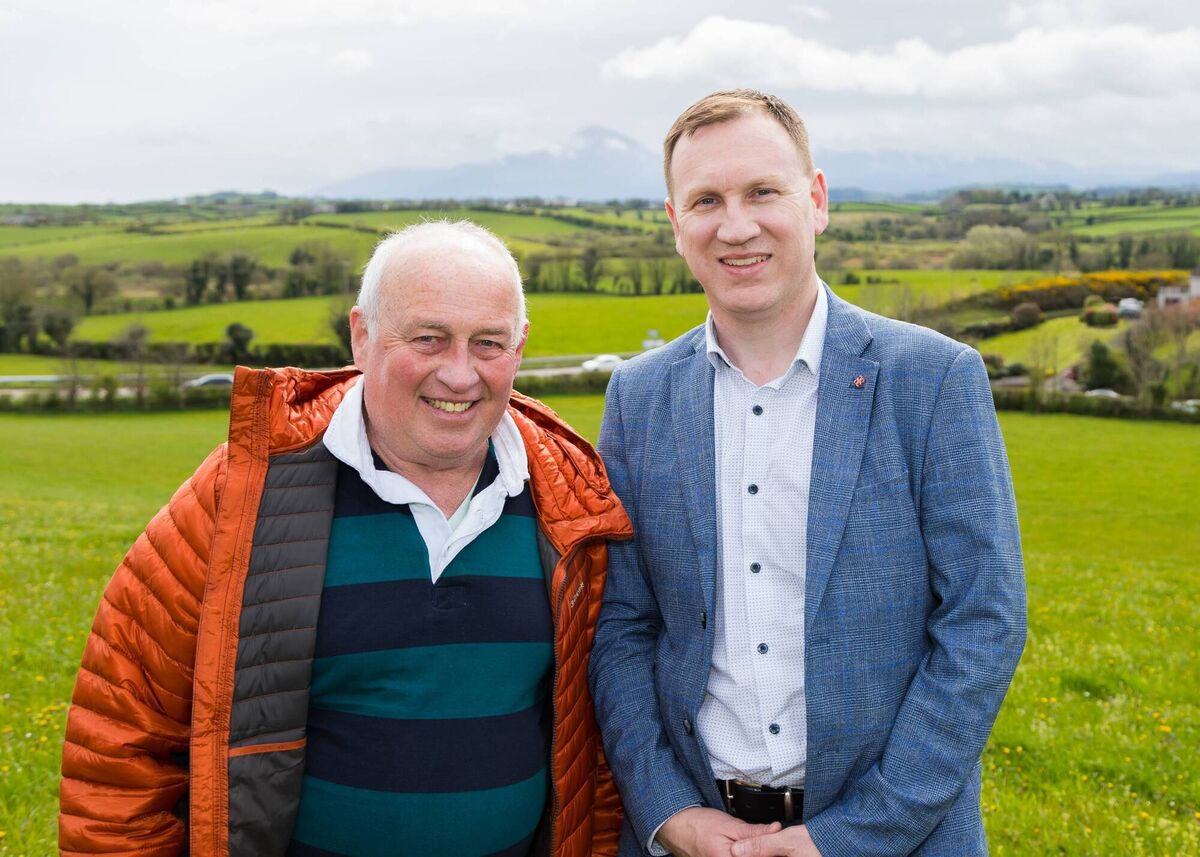 Patrick McKay with historian Donal McAnallen in Co Down