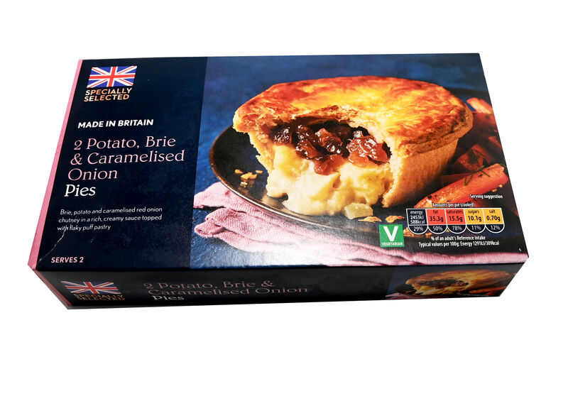 Aldi Specially Selected two potato brie and caramelised onion pies 400g €2.49 