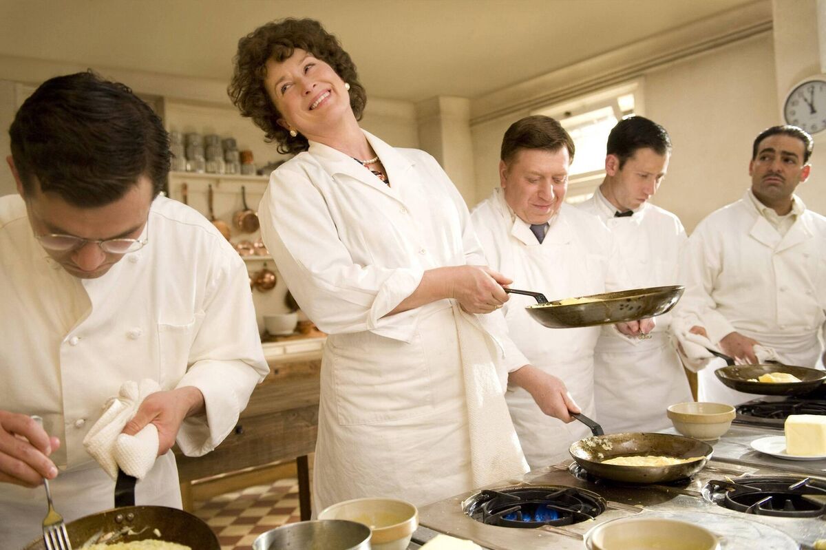 Meryl Streep as Julia Child in a scene from Julie & Julia Meryl Streep as Julia Child in a scene from Julie & Julia