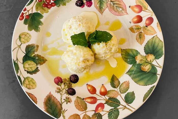 Sonny Stores Salted Focaccia Ice Cream with Extra Virgin Olive Oil