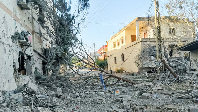 <p>Pictures of bomb damage to Tibnine orphanage in southern Lebanon</p>