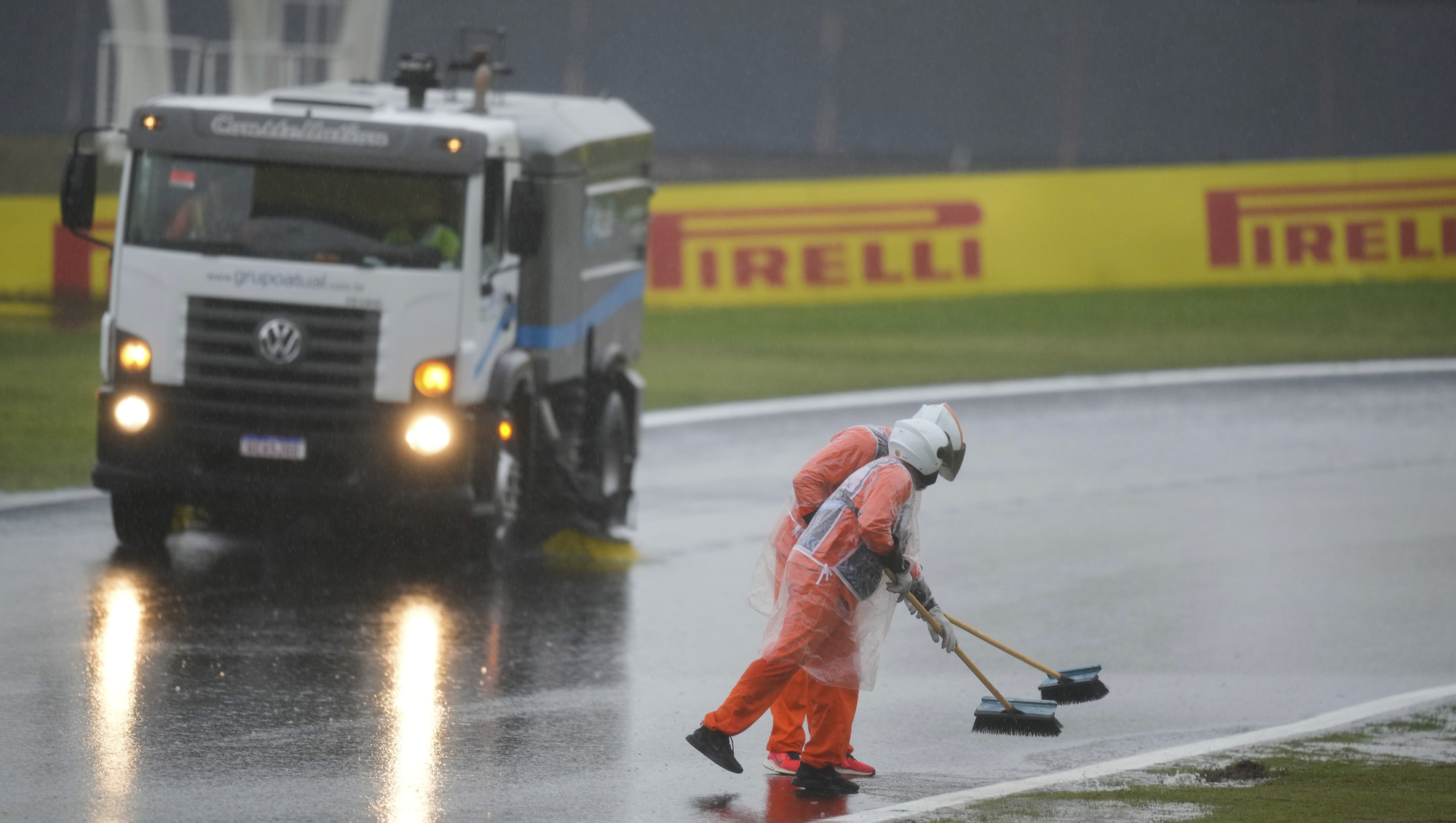 Brazilian Grand Prix qualifying postponed after heavy rain at Interlagos