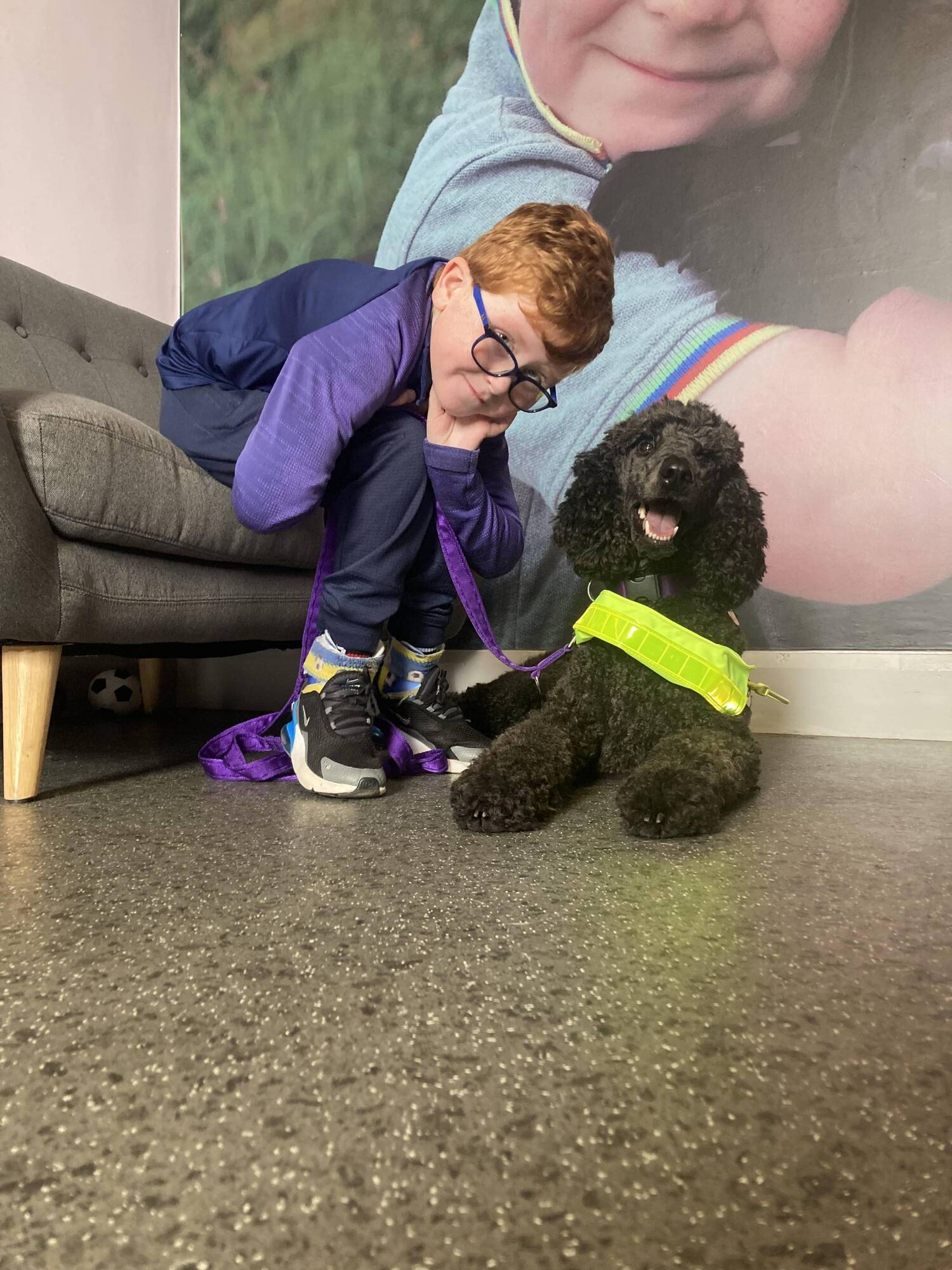 Dogs for the Disabled County Champion from Cork, Louie Geary, and mobility assistance dog Maisie.