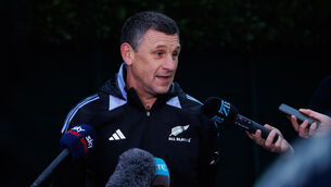 <p>GOING DUTCH: All Blacks Assistant coach Jason Holland speaks to the media on Monday. Pic: INPHO/Tom Maher</p>