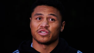 <p>HOMECOMING: Caleb Clarke at an All Blacks press conference at  the UCD Bowl. Pic: INPHO/Tom Maher</p>