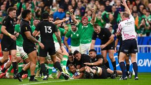 <p>GRUDGE MATCH: Ireland face an All Blacks side on Friday no longer looking life the invincible team of old. Photo by Harry Murphy/Sportsfile</p>