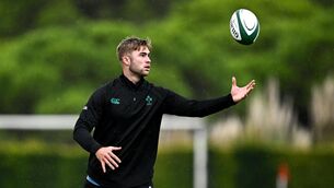 <p>PLAYMAKER: Jack Crowley during an Ireland Rugby squad training session. Pic: Seb Daly/Sportsfile</p>