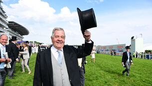<p>ONE OF THE GREATS: Michael Stoute after Desert Crown gave him his sixth Derby success in 2022. 	Picure: Healy Racing</p>