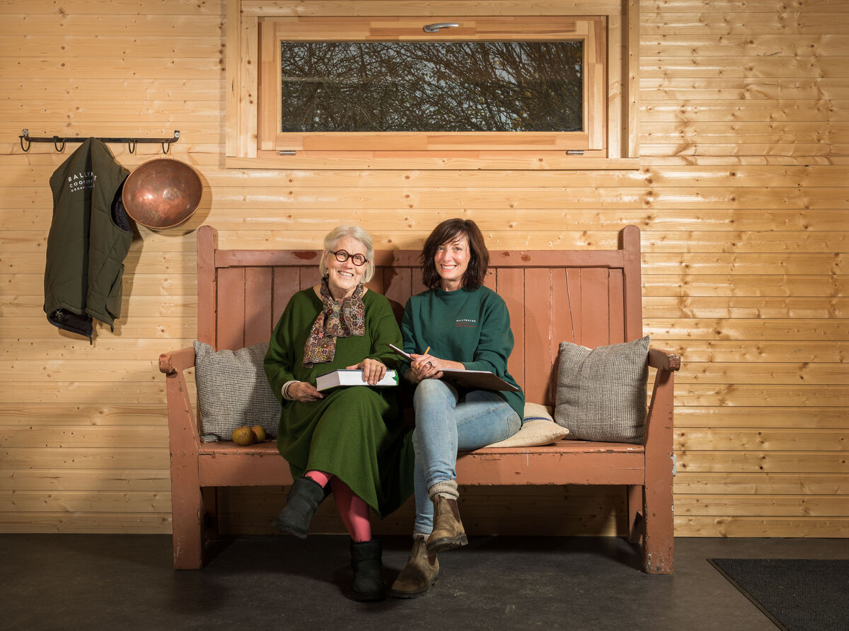 Darina Allen with consultant Karen O'Donohue at the Ballymaloe Organic Farm School, Shanagarry, Co. Cork. Picture: David Creedon