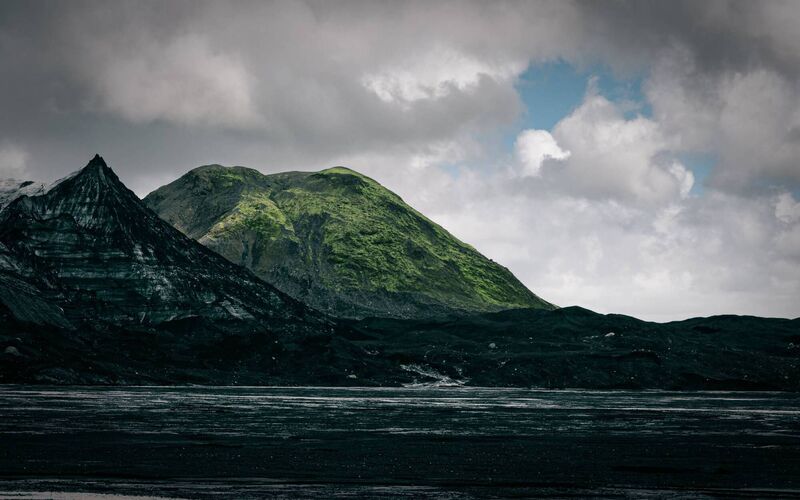 The breathtaking landscape of the Katla volcano in Iceland.