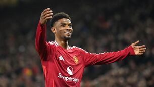<p>Manchester United's Amad Diallo scored a brace on the night</p>