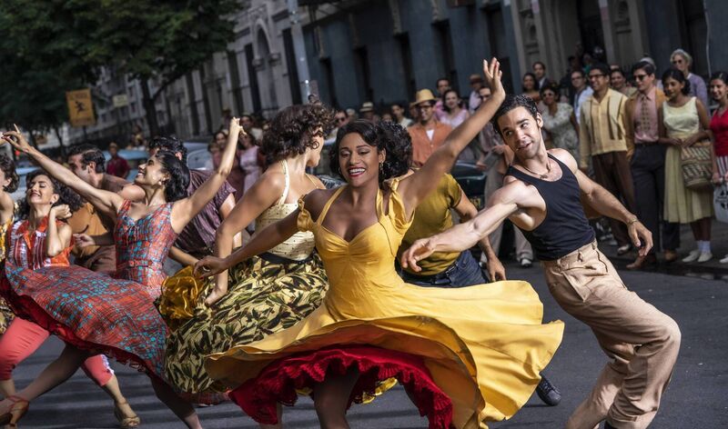 A scene from the film version of West Side Story. A scene from the film version of West Side Story.