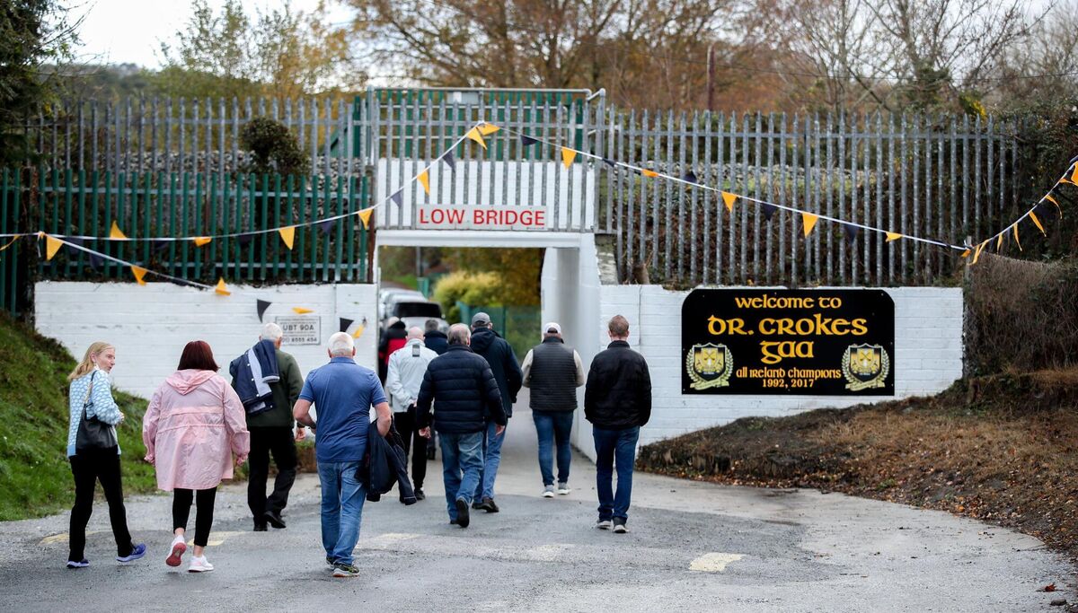 BIG DAY AHEAD: Supporters make their way to the venue before the AIB Munster GAA Senior Club Football Championship quarter-final match between Dr Crokes and Castlehaven at Lewis Road in Killarney, Kerry. Photo by Michael P Ryan/Sportsfile
