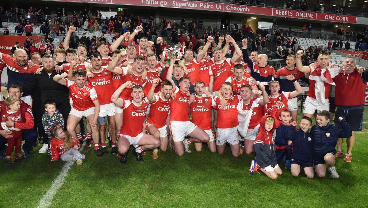 SPECIAL: Watergrasshill players after defeating Carrigaline in the Co-Op Superstores Cork Premier IHC final at SuperValu Páirc Uí Chaoimh. Picture: Eddie O'Hare SPECIAL: Watergrasshill players after defeating Carrigaline in the Co-Op Superstores Cork Premier IHC final at SuperValu Páirc Uí Chaoimh. Picture: Eddie O'Hare