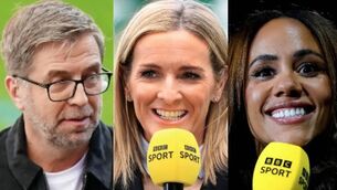<p>Mark Chapman, Gabby Logan and Alex Scott. </p>