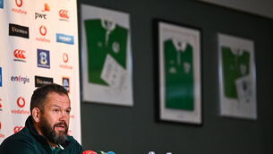 <p>JOB TO DO: Ireland head coach Andy Farrell speaks to the press during an Ireland Rugby media conference at Energia Park.</p>