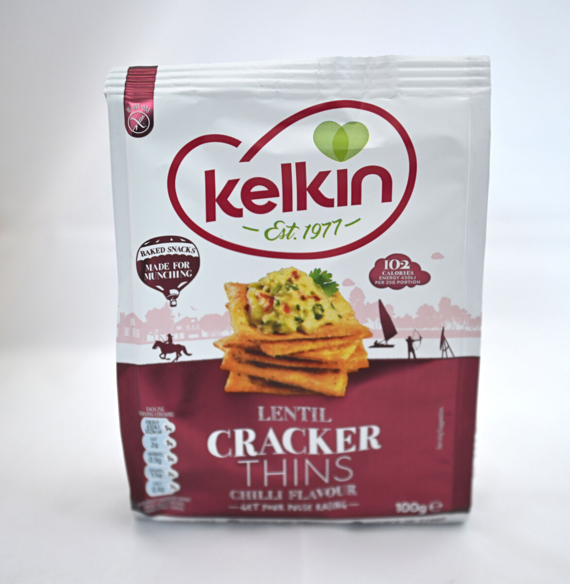 Kelkin Lentil Cracker Thins 100g €3.05