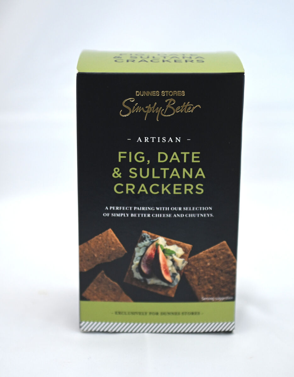 Dunnes Stores Simply Better Fig, date &amp; sultana crackers 125g €3.49