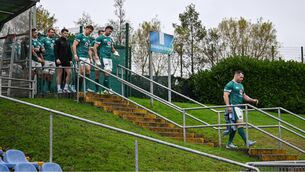 <p>LEADING MAN: Record-equalling Cian Healy leads his Irish teammates out at Thursday's captain's run at the UCD Bowl in Dublin. Pic: Brendan Moran/Sportsfile</p>
