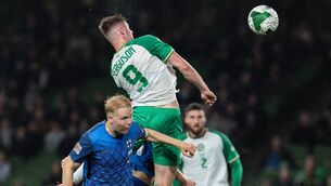 <p>Ireland's Evan Ferguson scores against Finland Mandatory Credit ©INPHO/Morgan Treacy</p>