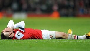 Wilshere out for three months