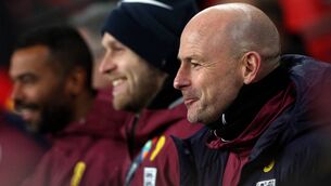 <p>England's interim manager Lee Carsley reacts before the UEFA Nations League win over Ireland (Photo by ADRIAN DENNIS/AFP via Getty Images)</p>