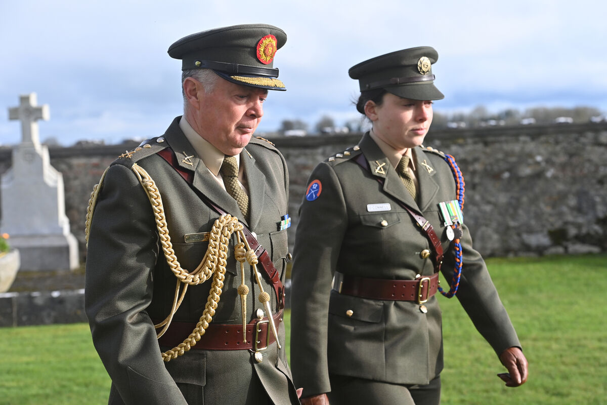  Stephen Howard Aide-de-Camp to the President and Captain SC O'Connell, Aide-de-Camp to the Taoiseach at the funeral mass today. Picture: Dan Linehan