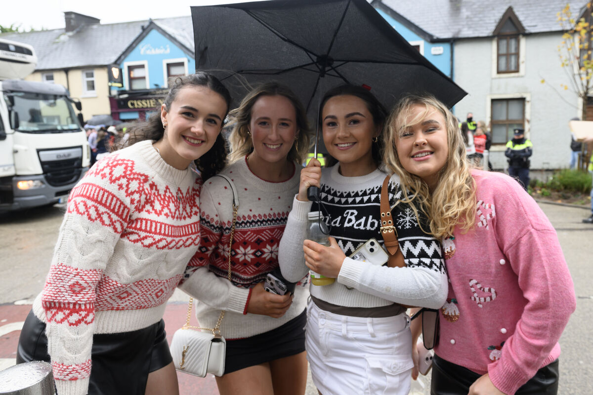  Roísín Murphy, Sarah Hegarty, Claire Power, and Laoise Murphy enjoying 'students Christmas day'. Picture: Dan Linehan 
