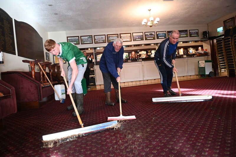 Fr Casey's GAA Club at Abbeyfeale, Co Limerick was hit by flooding overnight during Storm Bert. Picture: Larry Cummins Fr Casey's GAA Club at Abbeyfeale, Co Limerick was hit by flooding overnight during Storm Bert. Picture: Larry Cummins