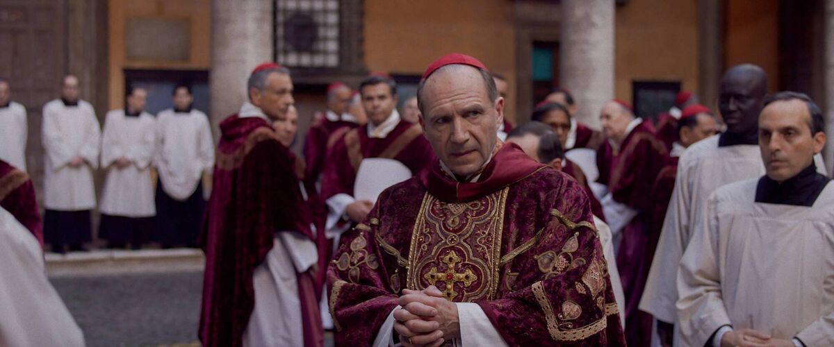 Ralph Fiennes stars as Cardinal Lawrence in director Edward Berger's Conclave
