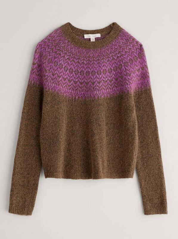 Spruce Frost Mohair-Blend Fair Isle Jumper, Seasalt Cornwall, €110