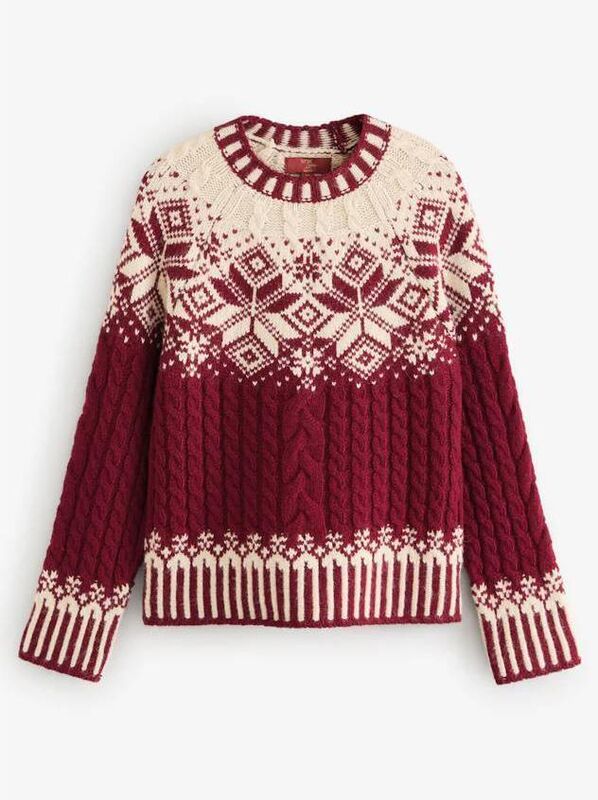Red Fairisle Knitted Christmas Jumper, Next, €50.50