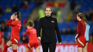 <p>FULFILLING MANDATE: Wales manager Rhian Wilkinson insists she’s plotting to fulfil her ‘mandate’ of Euro qualification by wrecking Ireland’s quest to reach back-to-back major tournaments. Picture: Dan Mullan/Getty Images</p>