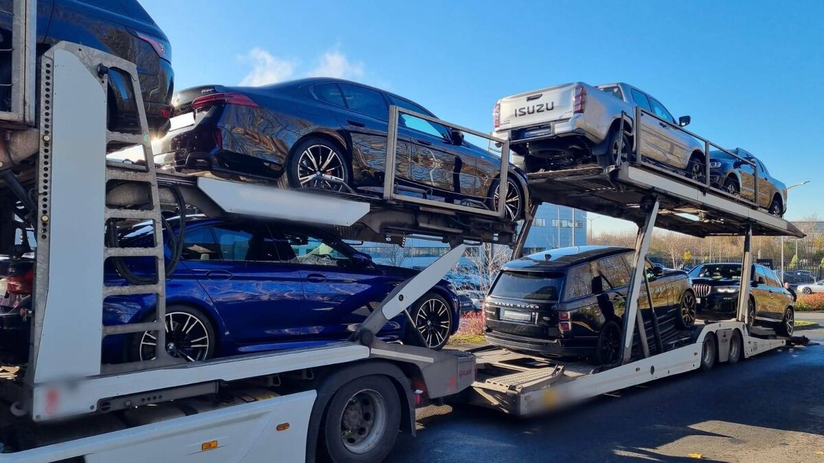 Some of the vehicles seized during Wednesday's operation. Picture: Garda Info