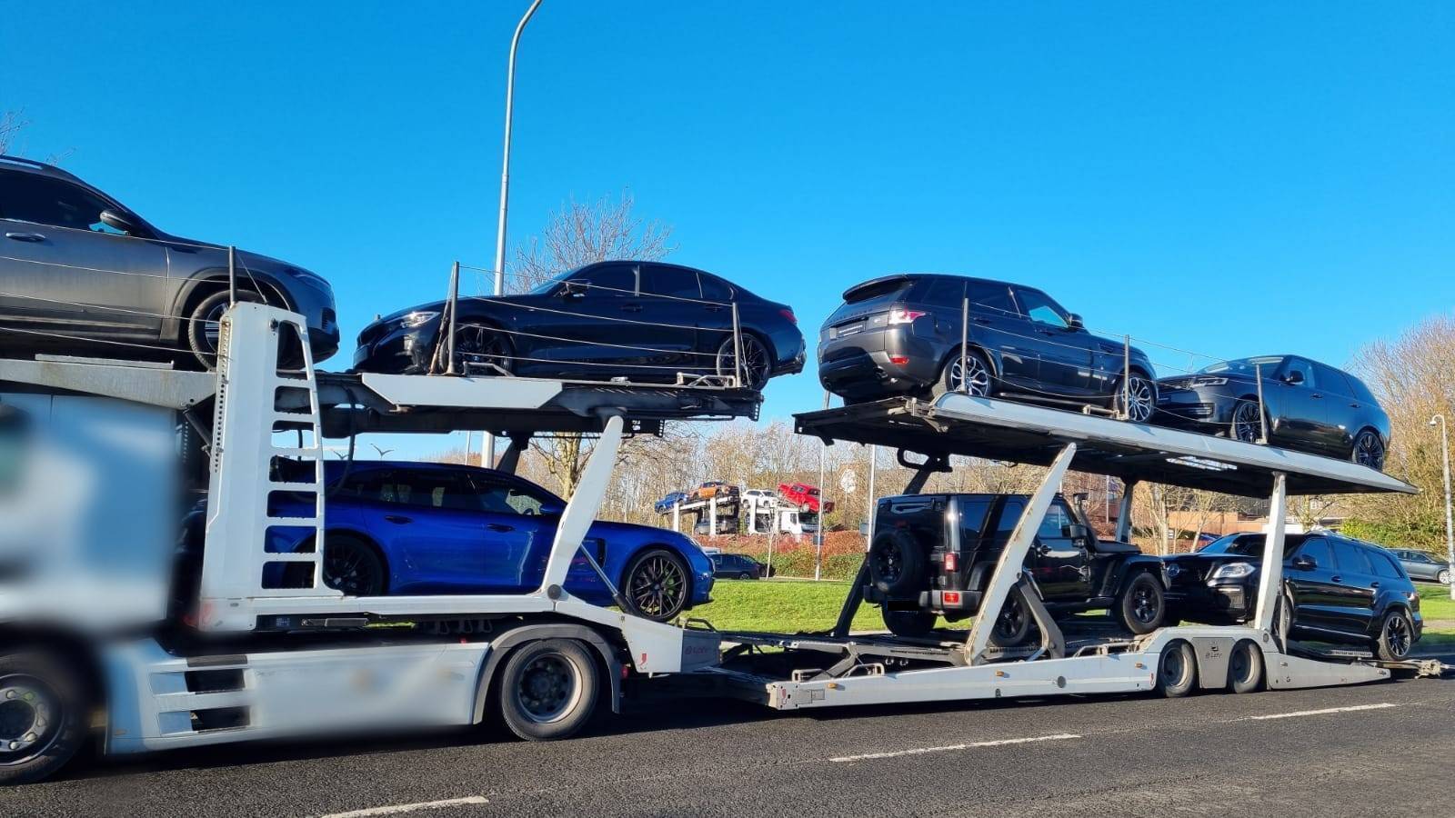 Vehicles seized in the CAB raids in Dublin on Wednesday. Picture Garda Info